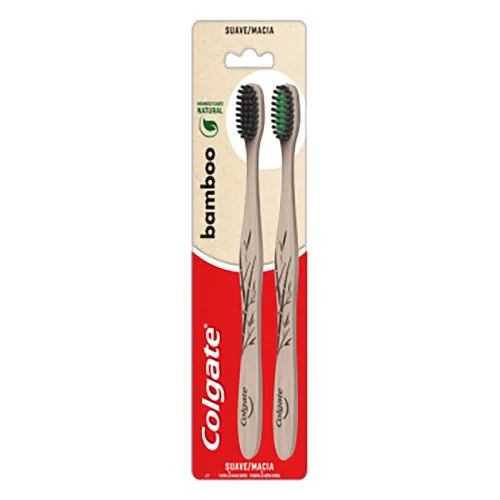 ESCOVA DENTAL MACIA DE BAMBU COLGATE 2 UNIDADES - COLGATE