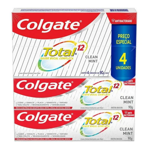 Creme Dental Colgate Total12 Cl Mint L4p3 - COLGATE - Higiene E Beleza