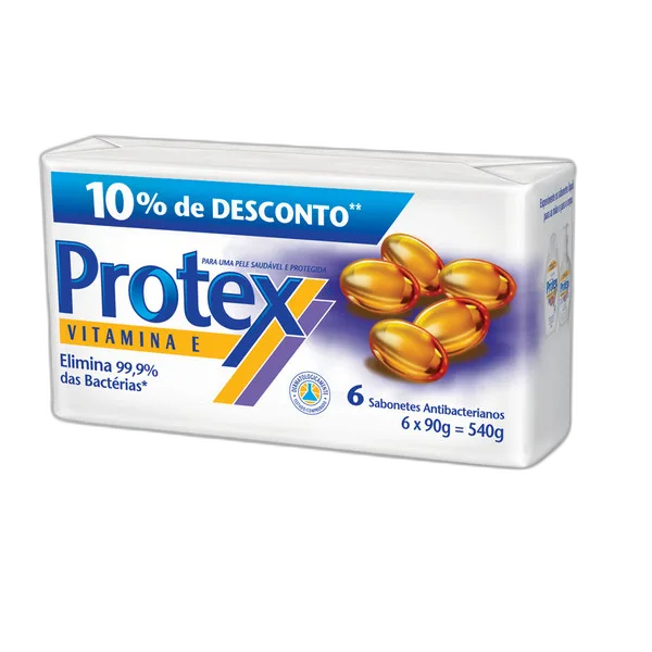 Protex Vitamina E 90 Gramas 6 Unidades - PROTEX - Higiene E Beleza