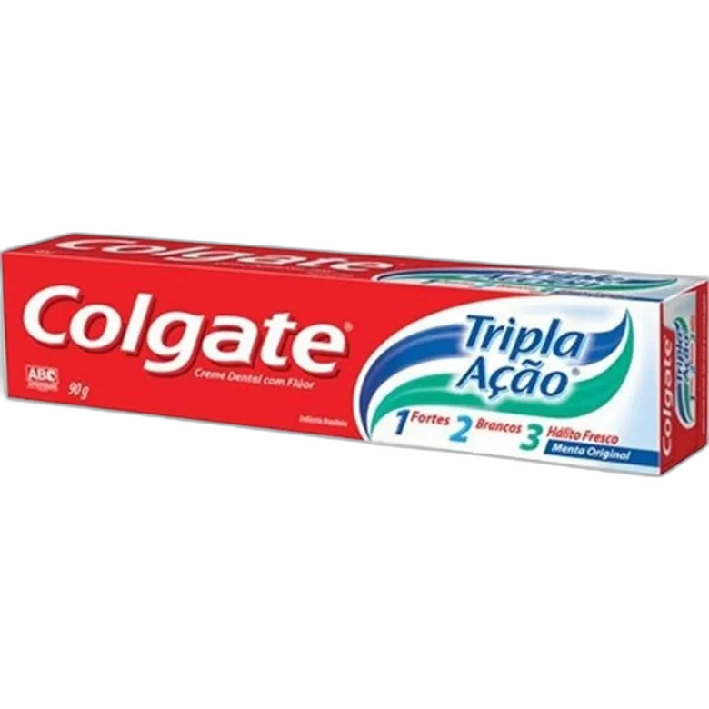 Creme Dental Menta Original Colgate Tripla Ação Caixa 90g - COLGATE - Higiene E Beleza