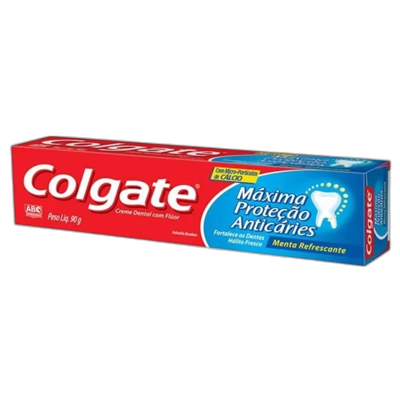 Creme Dental Máxima Proteção Anticárie Menta Refrescante Colgate Caixa 90g - COLGATE - Higiene E Beleza