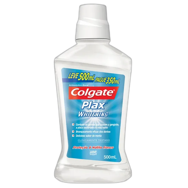 Solução Bucal Colgate Plax Whitening Sem Flúor - COLGATE PLAX - Perfumaria