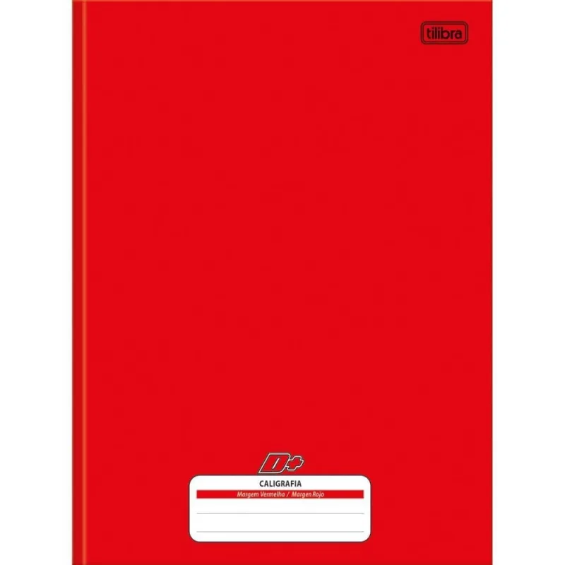 Caderno Caligrafia Capa Dura D+ 96F UNIV. BROCH. Vermelho - Tilibra - Papelaria