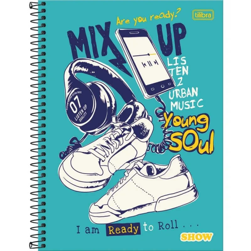 Caderno 20X1 Capa Dura SHOW 320FLS. Masculino - Tilibra - Papelaria