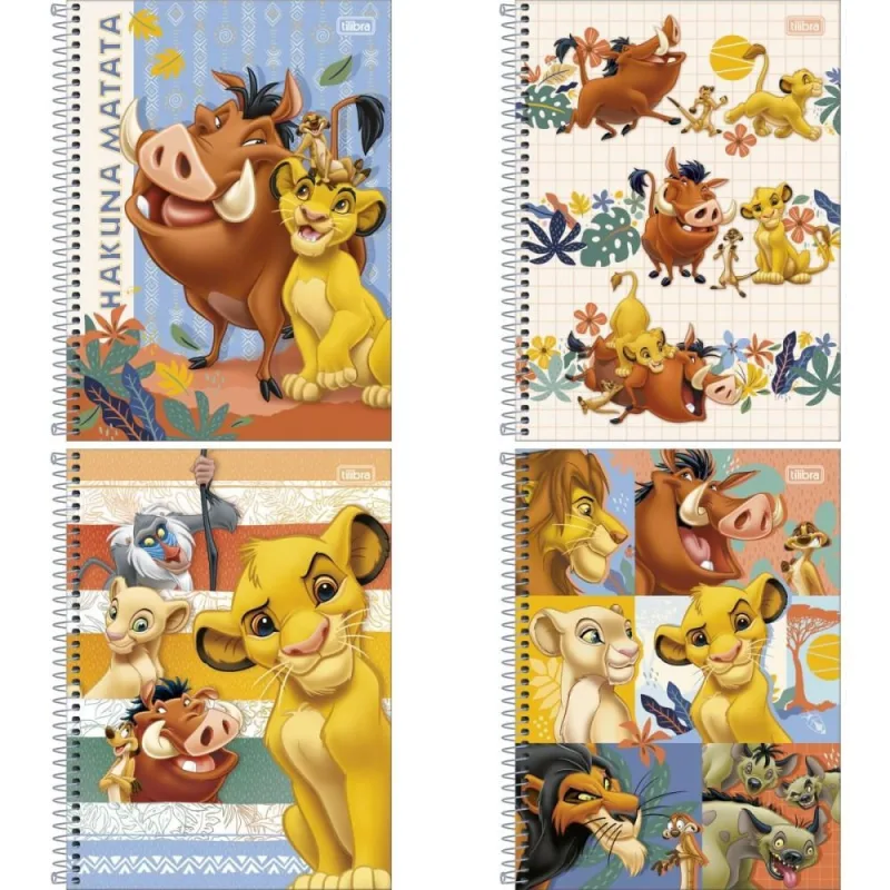 Caderno 01X1 Capa Dura o Rei Leao 80FLS PCT.C/04 - Tilibra - Papelaria
