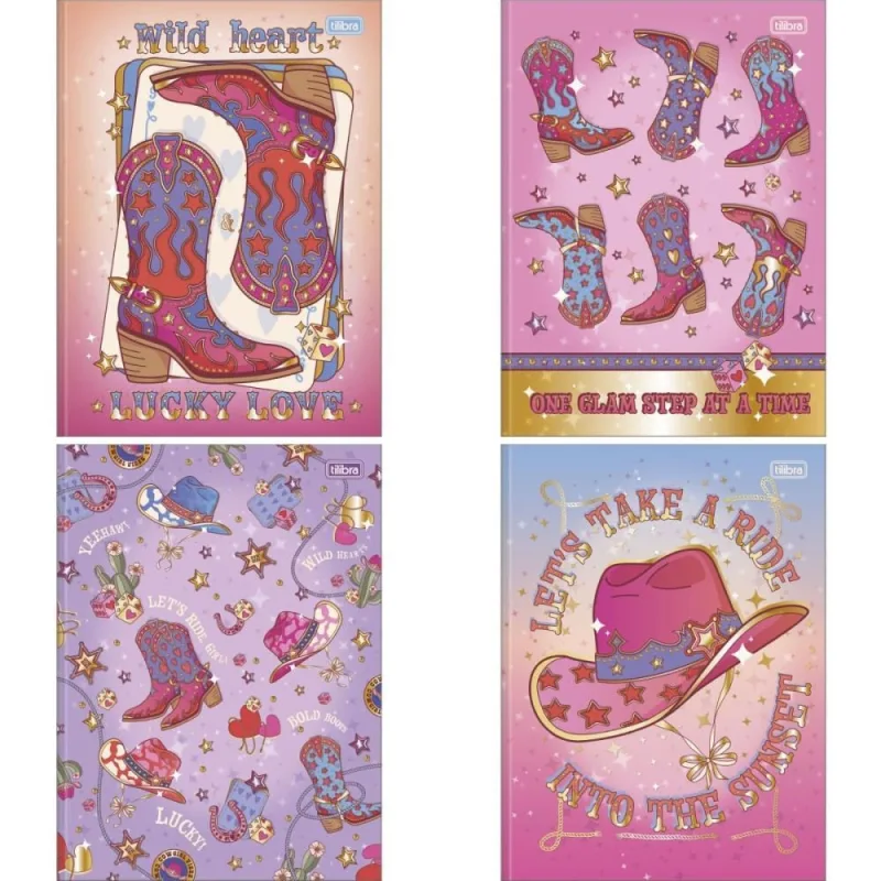 Caderno Brochurao Capa Dura WEST GIRL 80FLS PCT.C/05 - Tilibra - Papelaria