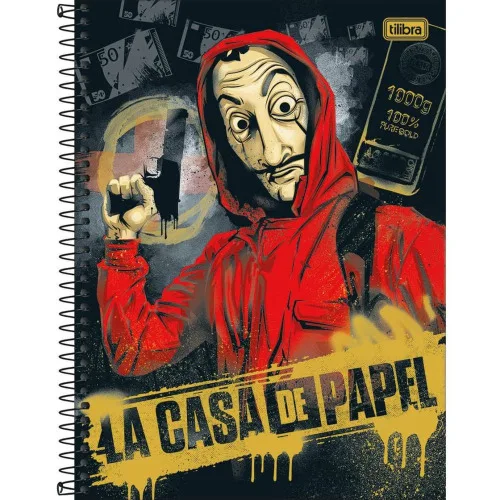 Caderno Tilibra Cd.univ.casa De Papel 160fls - TILIBRA - Papelaria
