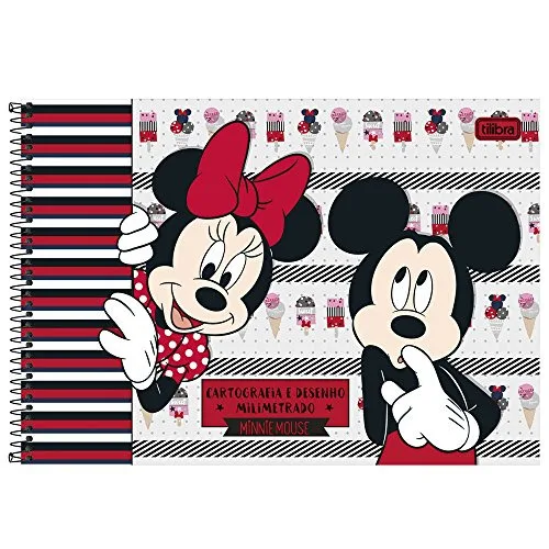 Caderno C.dura Desenho Tilibra Milimetrado Minnie 96fl Un - TILIBRA - Papelaria