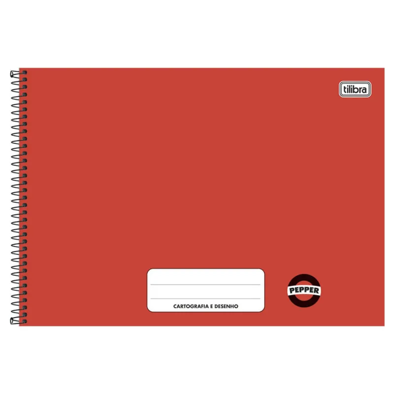 Caderno de Cartografia E Desenho - Pepper - Vermelho - 80 Folhas - Tilibra - Tilibra - Livros E Papelaria