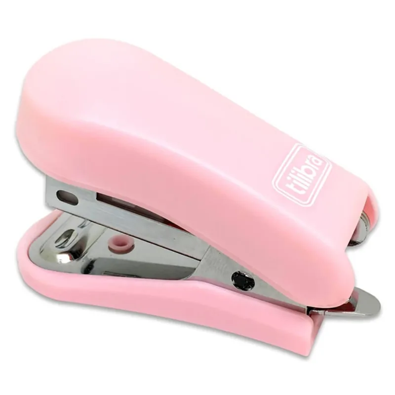 Grampeador Mini 12 Folhas Tilibra com Extrator Rosa - Não Disponível - Papelaria