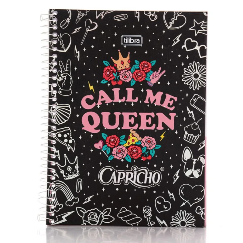 Caderno Colegial Tilibra Campa Dura Capricho 1 Matéria 80 Folhas