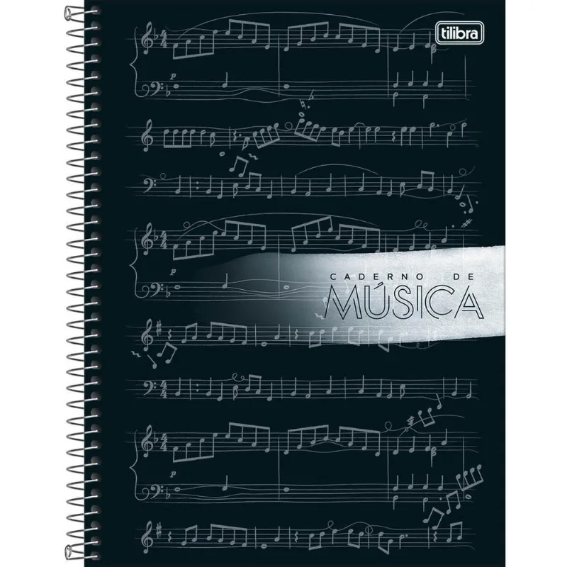 Caderno Música 80 Folhas Capa Dura Grande