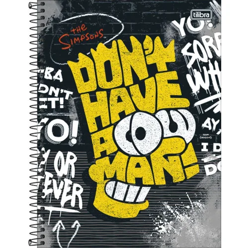 CADERNO UNIVERSITÁRIO CAPA DURA TILIBRA 1M 80FOLHAS SIMPSONS - TILIBRA