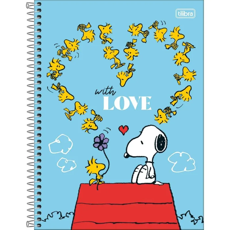 Caderno Universitário 1x1 Snoopy Love Tilibra - LC - Papelaria