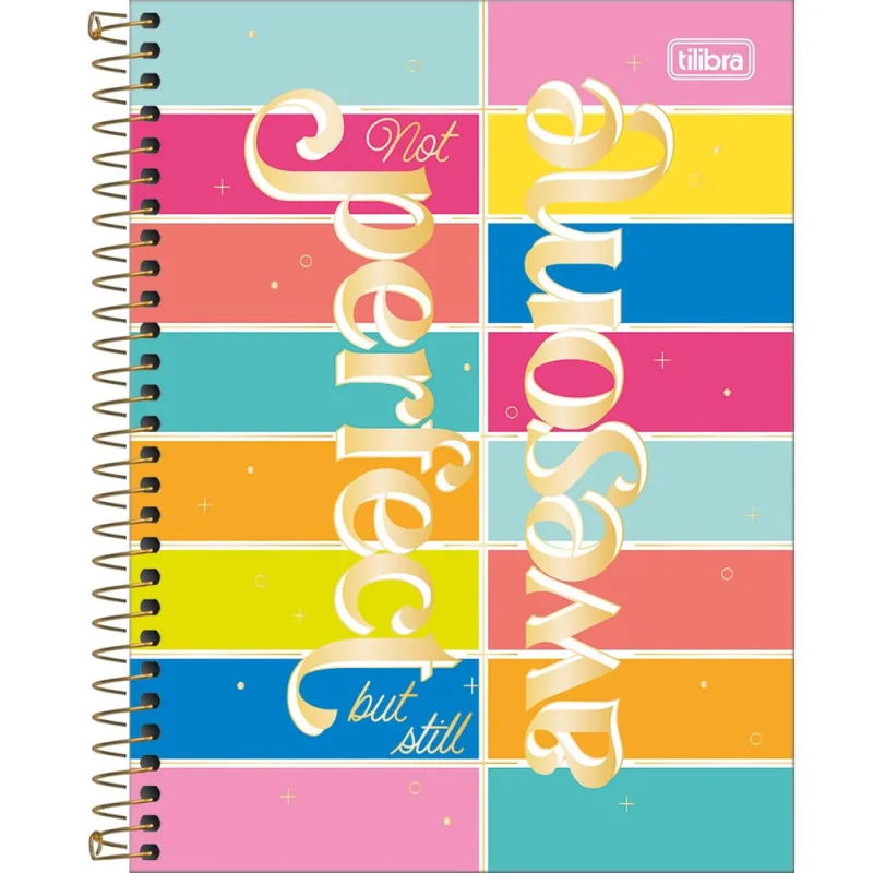 Caderno Espiral Capa Dura Colegial 10 Matérias 160 Folhas Be Nice Pautado Decorado - Não Disponível - Papelaria