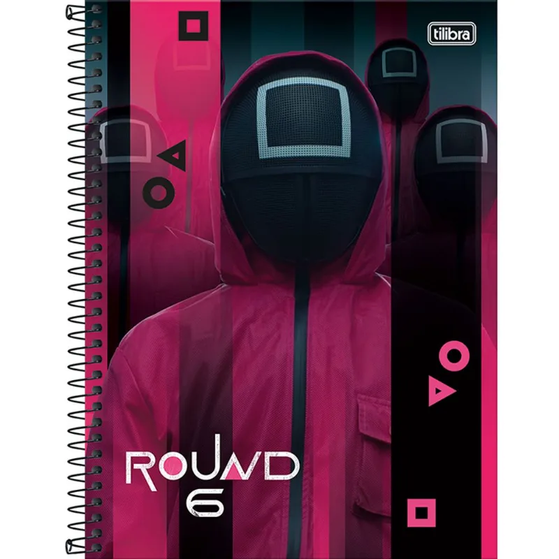 Caderno Universitário Tilibra Capa Dura Round 6 1 Matéria 80Folhas Un