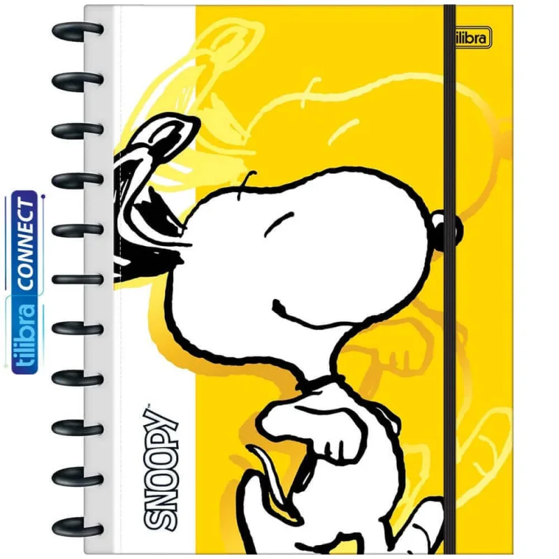 Caderno Tilidisco Universitario Connect Snoopy 10 Materias Capa Dura 160 Folhas - Tilibra - Tilibra - Papelaria