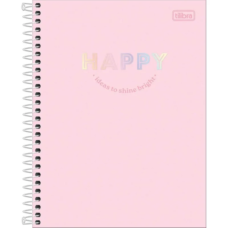 Caderno Colegial 1x1 80 Folhas Capa Dura Happy Diversos Modelos - LC - Papelaria