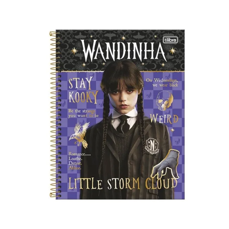 Caderno Espiral 1 Matéria Universitário Wandinha Tilibra - Sortido