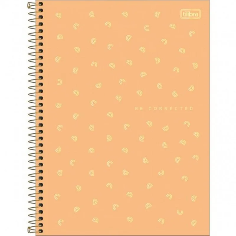 Caderno Universitario Neon Connect Laranja 1M 80Fls Tilibra - Tilibra - Livros E Papelaria