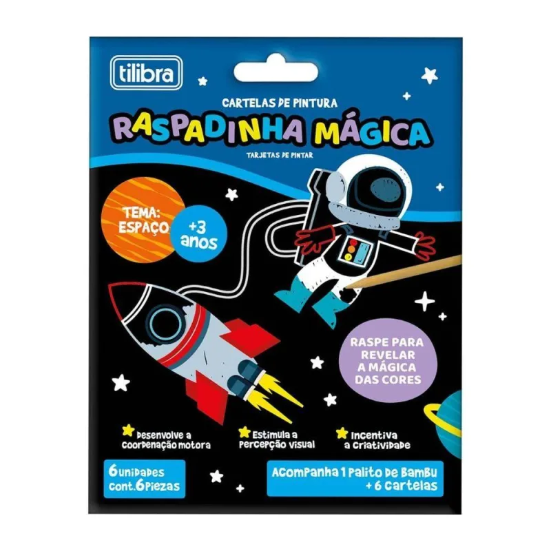 Cartelas De Pintura Mágica 6 Unidades Tilibra Espaço - TILIBRA - Escritório E Papelaria