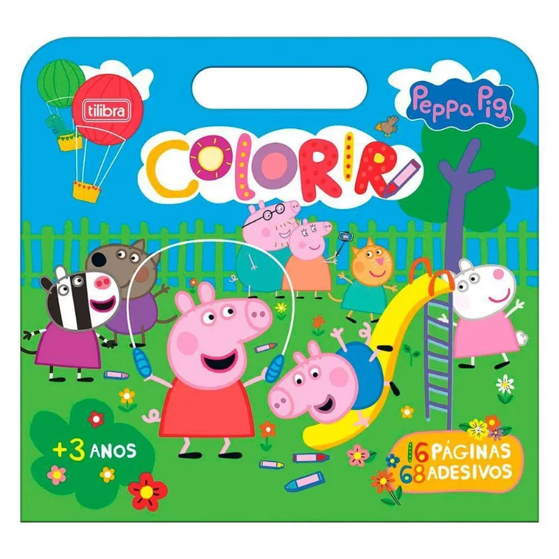 Maleta De Colorir 16 Páginas Peppa Pig Tilibra