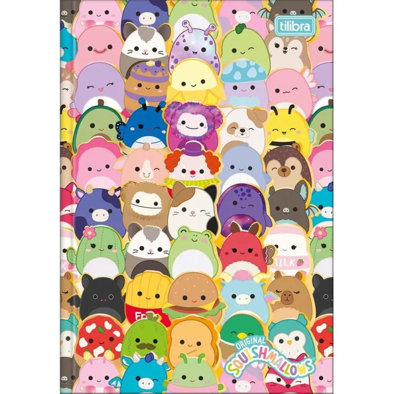 Caderno Linguagem Brochura 80 Folhas Capa Dura Squishmallows Diversos Modelos - LC - Papelaria