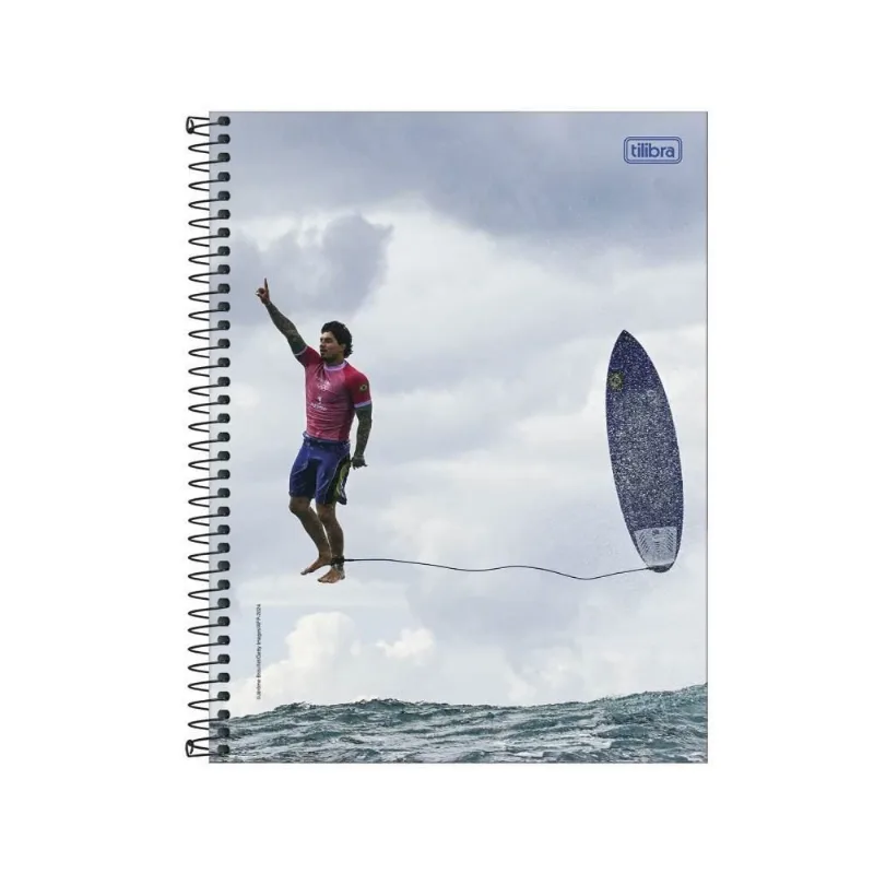 Caderno Espiral Universitário Gabriel Medina 160 Folhas Tilibra - Sortido