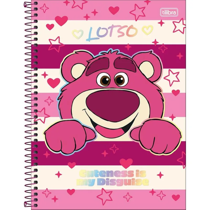 Caderno Universitário 1x1 80 Folhas Capa Dura Lotso - LC - Papelaria