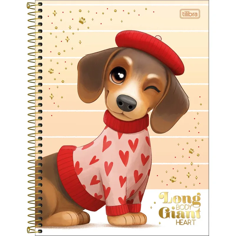 Caderno Universitário Brownie 10 Matérias 160 Folhas Tilibra Capa Dura - Tilibra - Papelaria