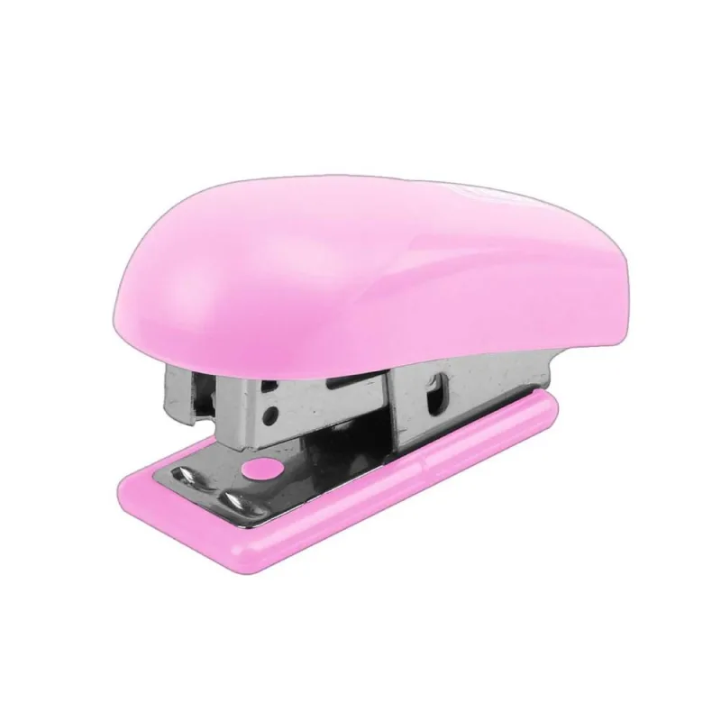 Grampeador Mini 20 Folhas Rosa - LC - Papelaria