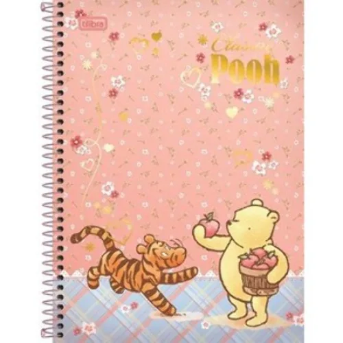 Caderno Universitario 200 Folhas Pooh 836g Tilibra - TILIBRA - Papelaria