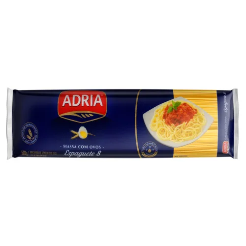 MAC ADRIA COM OVOS ESPAGUETE 8 500G - ADRIA