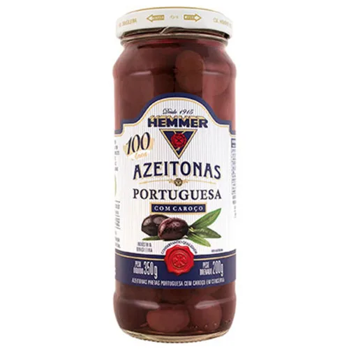 Azeitonas Preta Hemmer 200gr Portuguesa - HEMMER - Frios E Laticínios