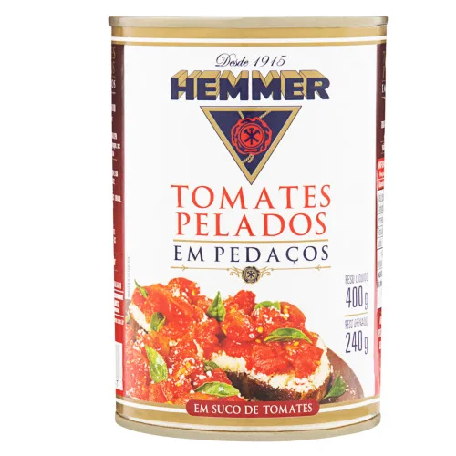Tomate Pelado Em Pedaços Hemmer Lata 240g - TOMATE - Mercearia