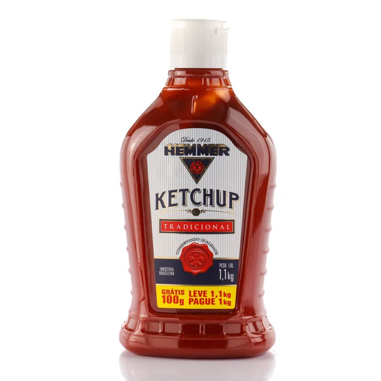 Ketchup Hemmer Tradicional Leve 1,1kg e Pague 1kg - Hemmer - Mercearia