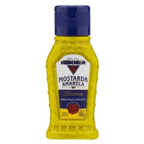 MOSTARDA HEMMER 180GR AMARELA C/GRAOS - HEMMER - Alimentos Preparados