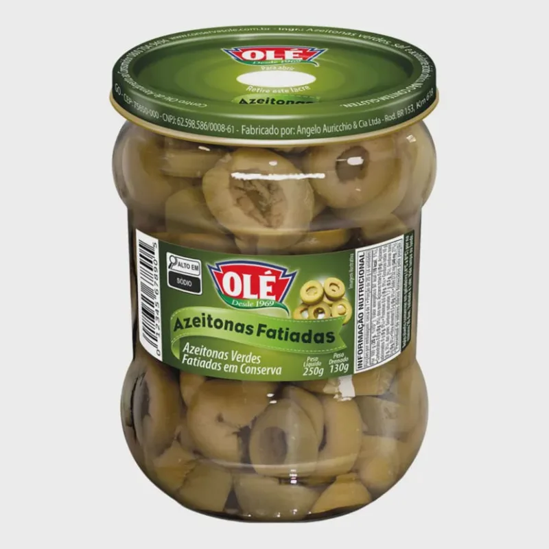 Azeitona Verde Fatiada Ole. Vidro 130g - Não Disponível - Alimentos E Bebidas