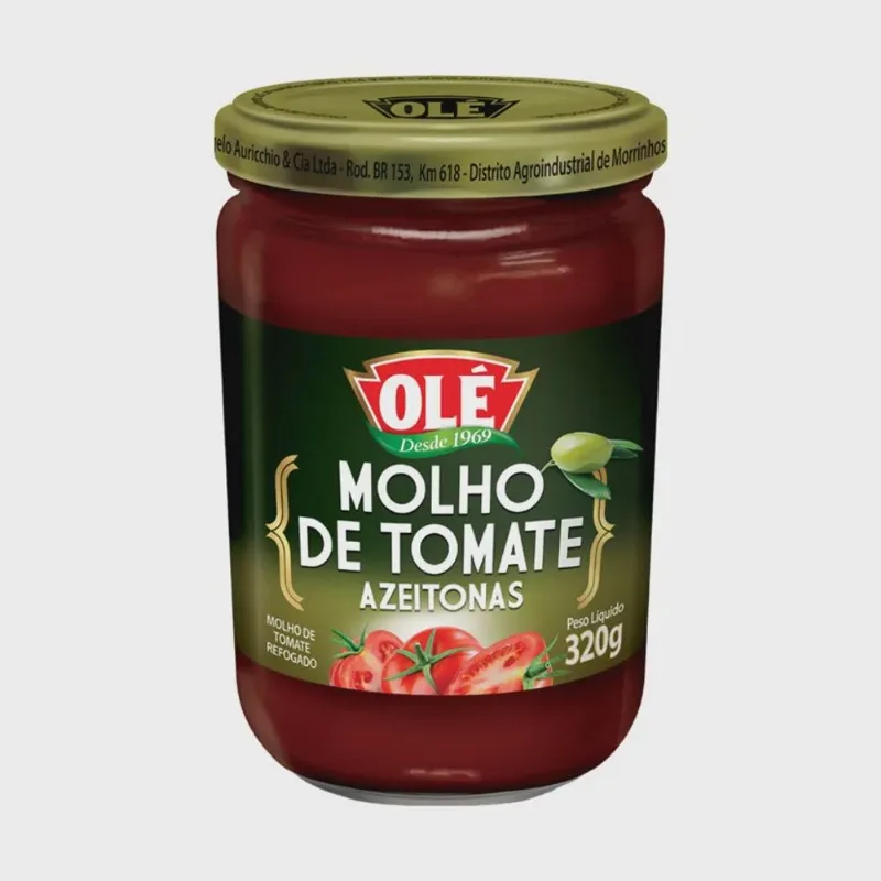 Molho Pronto Ole. Vidro Premium Azeitonas 320g