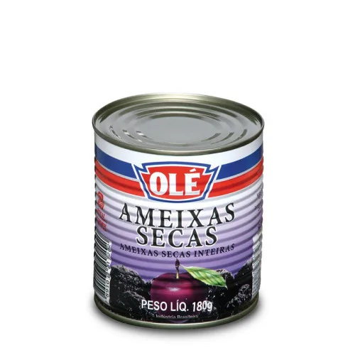 Ameixa Seca Ole Lt 12x | Ameixa Seca Inteiras Ole 200 - OLE - Mercearia