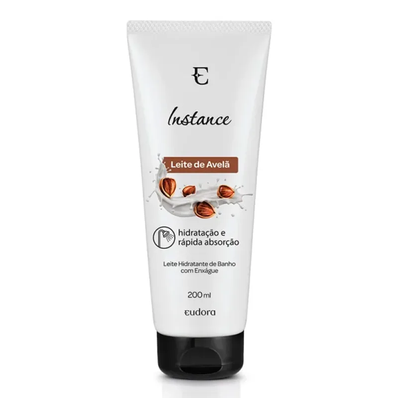Creme Hidratante De Banho Eudora Instance Leite De Avelã 200ml - Não Informado