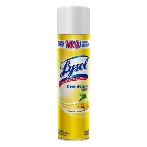 DESINFETANTE USO GERAL SPRAY FLORES DE LIMA E LIMÃO LYSOL FRASCO 360ML - LYSOL