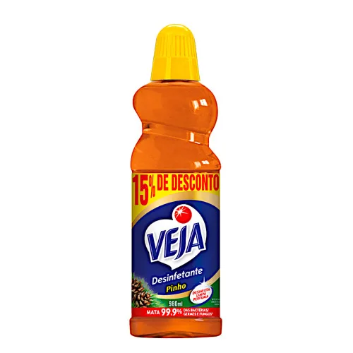 Desinfetante Multiuso Pinho Veja Frasco 980ml Grátis 15 De Desconto - VEJA