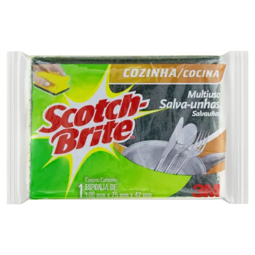 Esponja Multiuso Cozinha Salva Unhas Scotch Brite - 3M - Limpeza