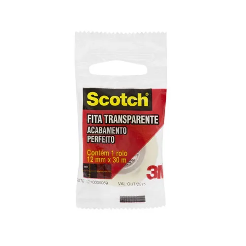 FITA ADESIVA TRANSPARENTE SCOTCH 3M 12MMX30M - SCOTCH