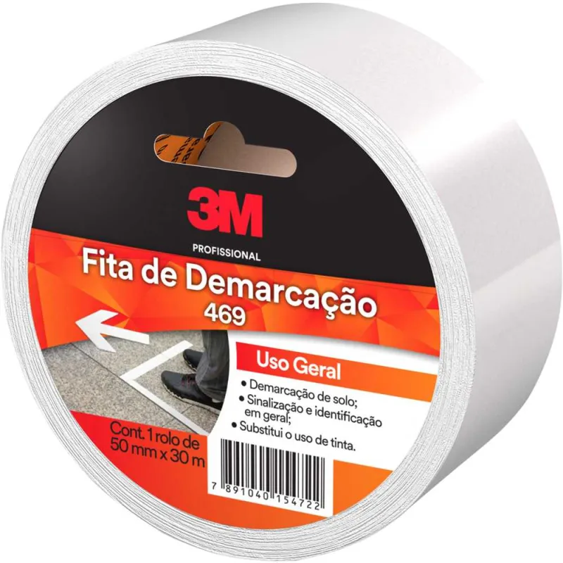 Fita de Demarcação solo branca 50 mm x 30 m 3M - 3M - Epi