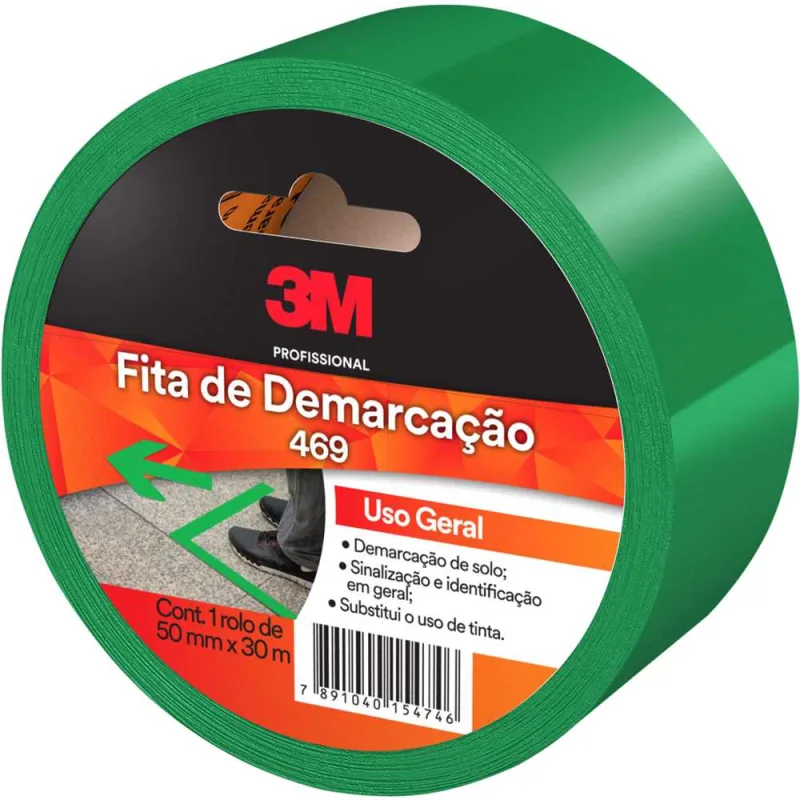 Fita de Demarcação solo verde 50 mm x 30 m - 3M - 3M - Epi