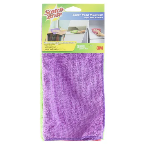 SUPER PANO MULTIUSO SCOTCH BRITE C/4 UND - SCOTCH BRITE - Artigos Têxteis