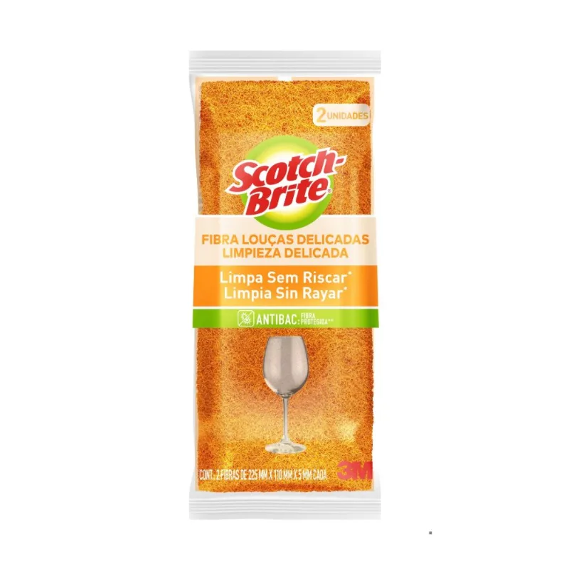 Fibra Limpeza Scotch Brite Não Risca Com 2 Unidades