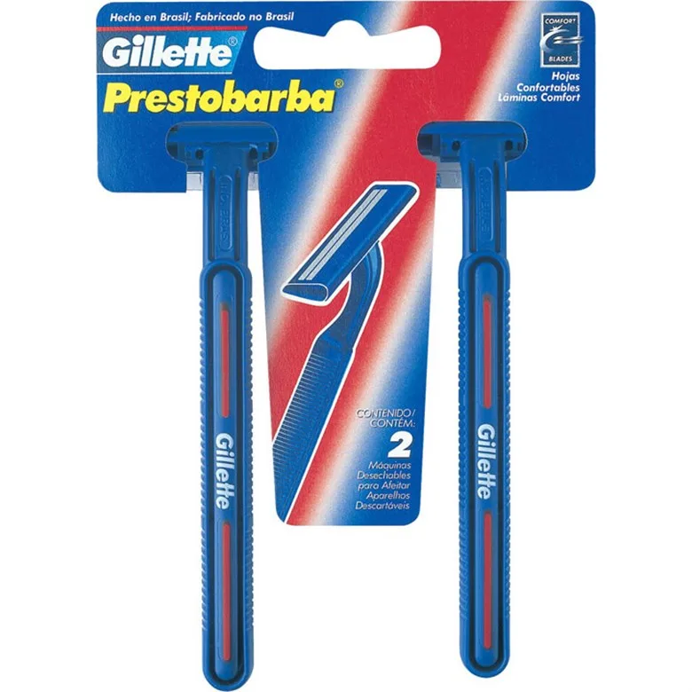 Aparelho Barbear Gillette Prestobarba C/2 Prestobarba Unit - GILLETTE PRESTOBARBA - Higiene E Beleza